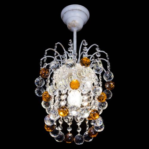 Люстра Зима шар чайная (белая патина)  в Новокузнецке Гусь Хрустальный