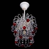 Люстра Зима шар красная (белая патина)  в Новокузнецке