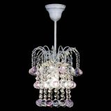 Люстра Зима шар розовая (белая патина)  в Новокузнецке