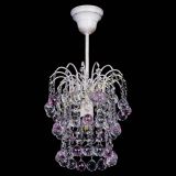 Люстра Зима шар розовая (белая патина)  в Новокузнецке