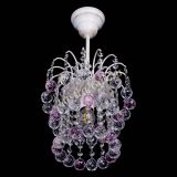 Люстра Зима шар розовая (белая патина)  в Новокузнецке