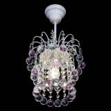 Люстра Зима шар розовая (белая патина)  в Новокузнецке