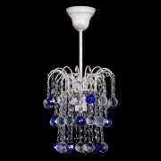 Люстра Зима шар синяя (белая патина)