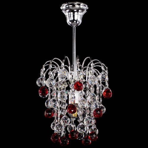 Люстра Зима шар красная в Новокузнецке Гусь Хрустальный