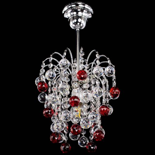 Люстра Зима шар красная в Новокузнецке Гусь Хрустальный