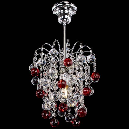 Люстра Зима шар красная в Новокузнецке Гусь Хрустальный
