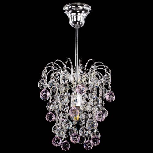 Люстра Зима шар розовая в Новокузнецке Гусь Хрустальный