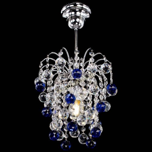 Люстра Зима шар синяя в Новокузнецке Гусь Хрустальный