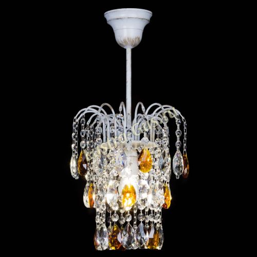 Люстра Зима журавлик чайная (белая патина) в Новокузнецке Гусь Хрустальный