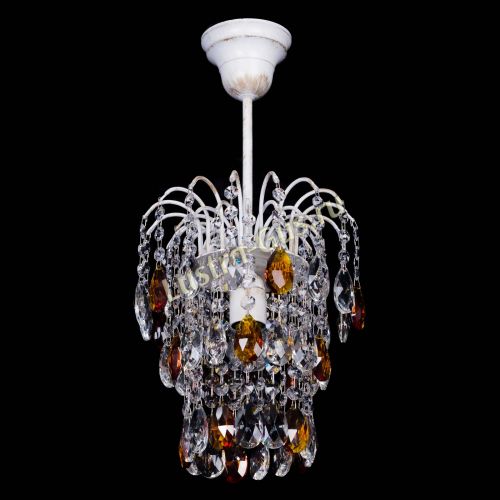 Люстра Зима журавлик чайная (белая патина) в Новокузнецке Гусь Хрустальный