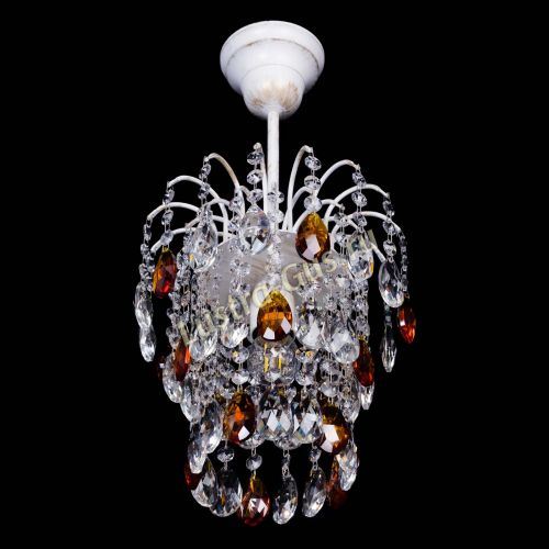 Люстра Зима журавлик чайная (белая патина) в Новокузнецке Гусь Хрустальный