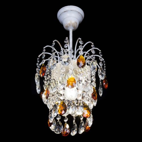 Люстра Зима журавлик чайная (белая патина) в Новокузнецке Гусь Хрустальный