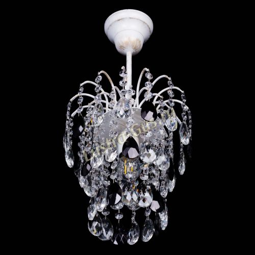 Люстра Зима журавлик черная (белая патина) в Новокузнецке Гусь Хрустальный