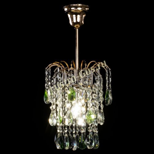 Люстра Зима журавлик зеленая в Новокузнецке Гусь Хрустальный