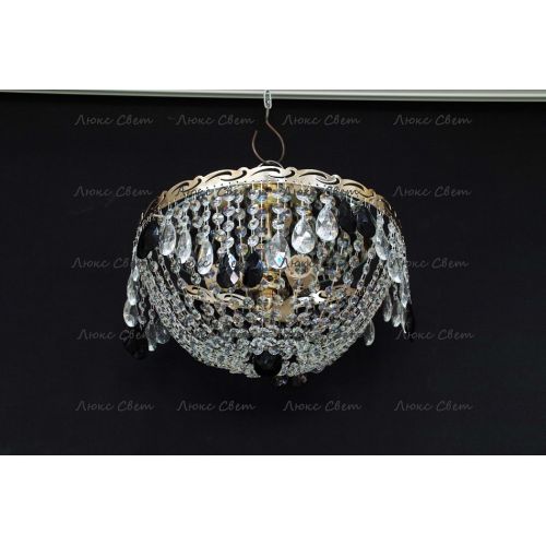 Люстра Анжелика журавлик черная в Новокузнецке Гусь Хрустальный