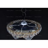 Люстра Водоворот + Низ, диаметр 450 мм, золото, Люстры Гусь Хрустальный Люстра Водоворот + Низ, диаметр 450 мм, золото, Люстры Гусь Хрустальный