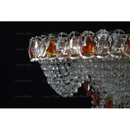 Люстра Водоворот + низ цветная в Новокузнецке Гусь Хрустальный