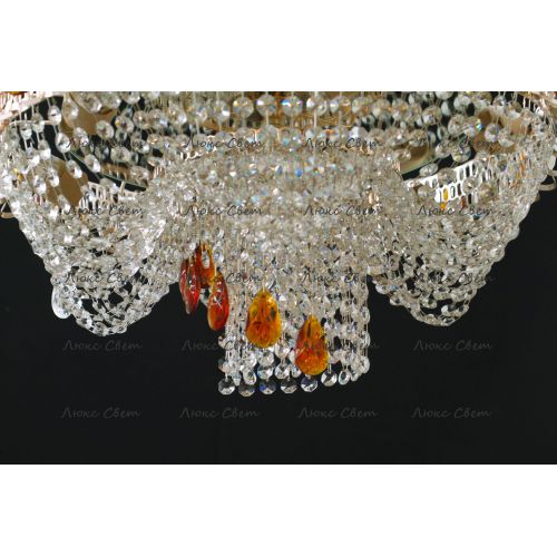 Люстра Водоворот + низ цветная в Новокузнецке Гусь Хрустальный