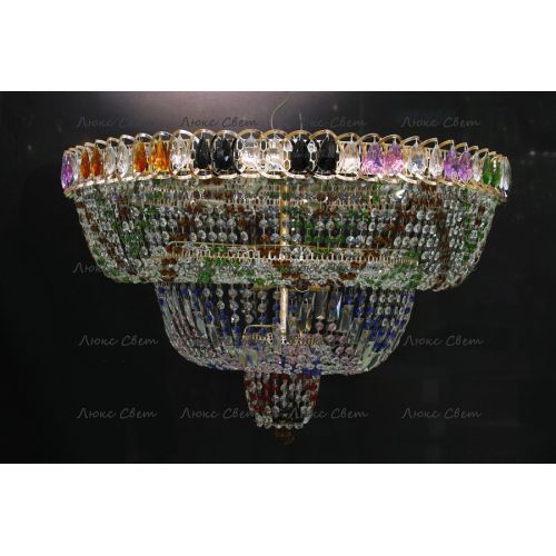 Люстра Водопад Колор 80 см в Новокузнецке Гусь Хрустальный