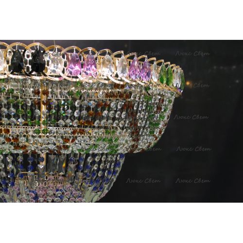 Люстра Водопад Колор 80 см в Новокузнецке Гусь Хрустальный