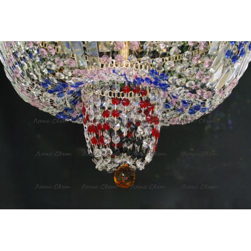 Люстра Водопад Колор 80 см в Новокузнецке Гусь Хрустальный