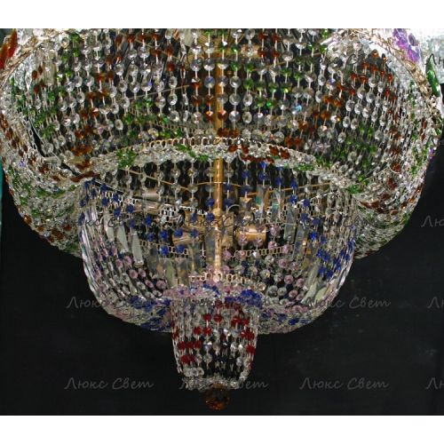 Люстра Водопад Колор 80 см в Новокузнецке Гусь Хрустальный