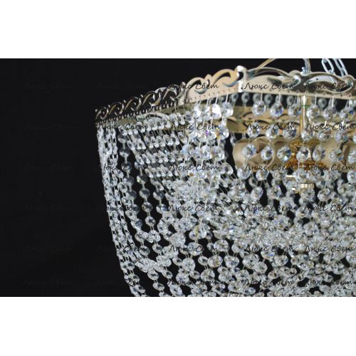 Люстра Квадрат Ракушка 2 в Новокузнецке Гусь Хрустальный