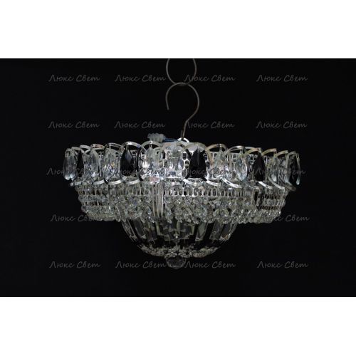 Люстра Кольцо Купол черная в Новокузнецке Гусь Хрустальный