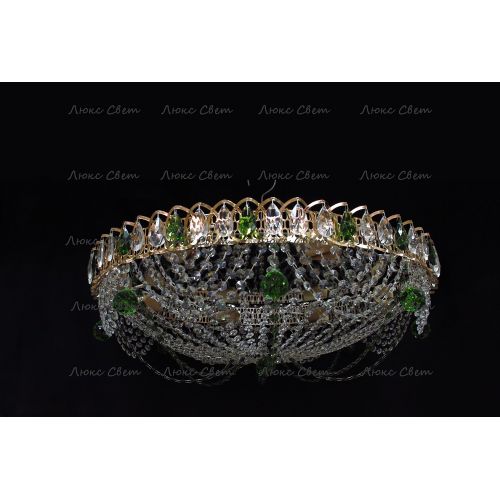 Люстра Водоворот роза зеленая в Новокузнецке Гусь Хрустальный