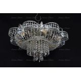 Люстра Ромашка 6 ламп, цвет фурнитуры: серебро, Люстры Гусь Хрустальный Люстра Ромашка 6 ламп, цвет фурнитуры: серебро, Люстры Гусь Хрустальный