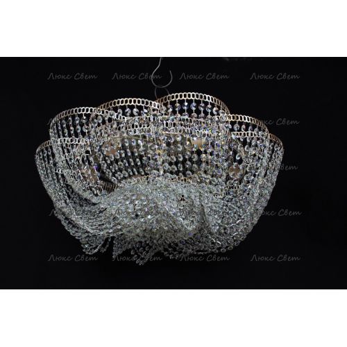 Люстра Лотос Елена розовая в Новокузнецке Гусь Хрустальный