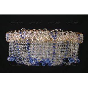 Люстра хрустальная Водоворот Мария синяя