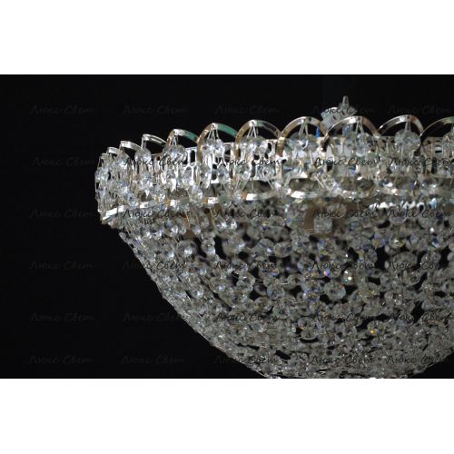 Люстра Водоворот Сетка Обтикон в Новокузнецке Гусь Хрустальный