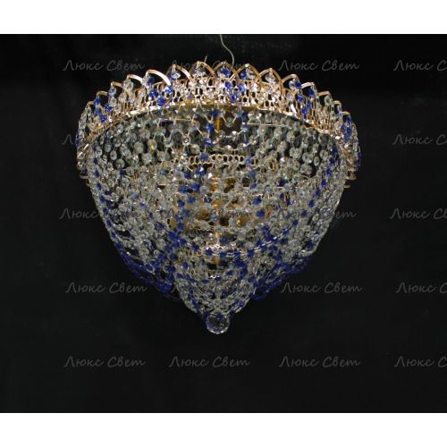 Люстра Водопад Роза синяя в Новокузнецке Гусь Хрустальный