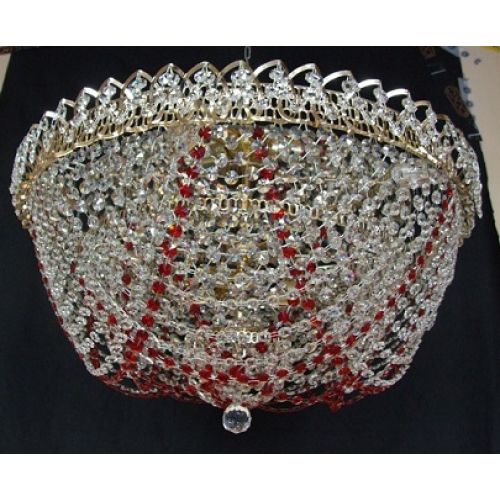 Люстра Водопад роза цветная в Новокузнецке Гусь Хрустальный