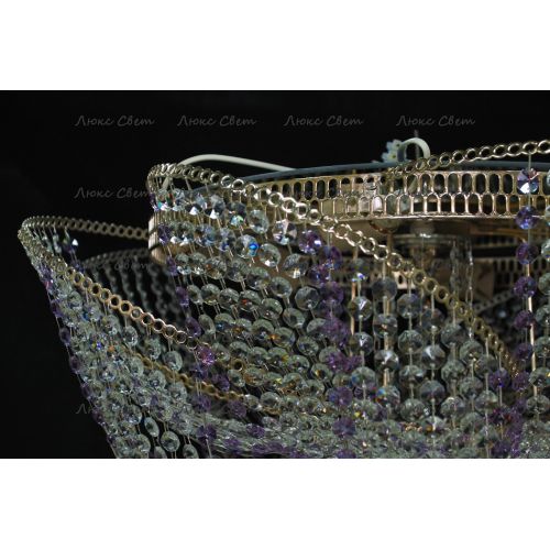 Люстра Космос № 2 фиолетовая в Новокузнецке Гусь Хрустальный