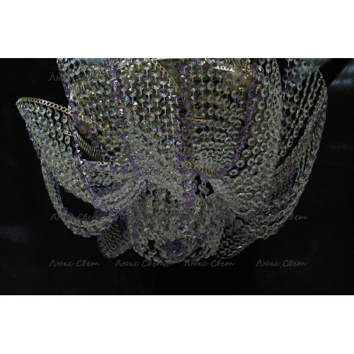 Люстра Космос № 2 фиолетовая в Новокузнецке Гусь Хрустальный