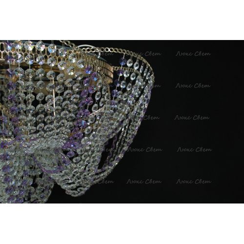 Люстра Космос № 2 фиолетовая в Новокузнецке Гусь Хрустальный