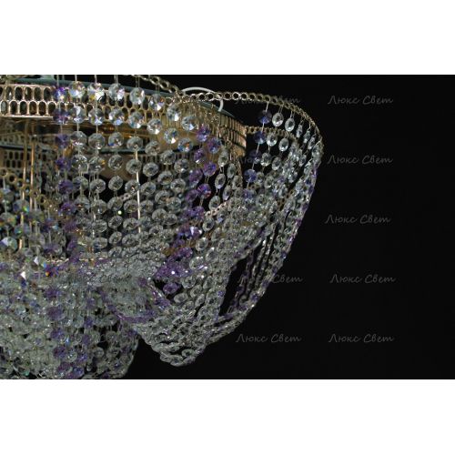 Люстра Космос № 2 фиолетовая в Новокузнецке Гусь Хрустальный