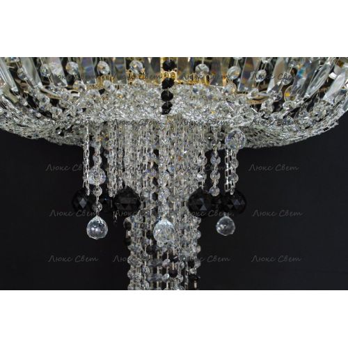 Люстра Анжелика 1 шар 40 мм черная в Новокузнецке Гусь Хрустальный