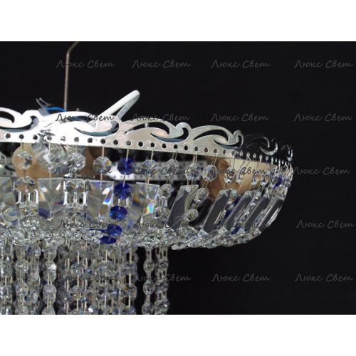 Люстра Анжелика 1 шар 40 синяя в Новокузнецке Гусь Хрустальный