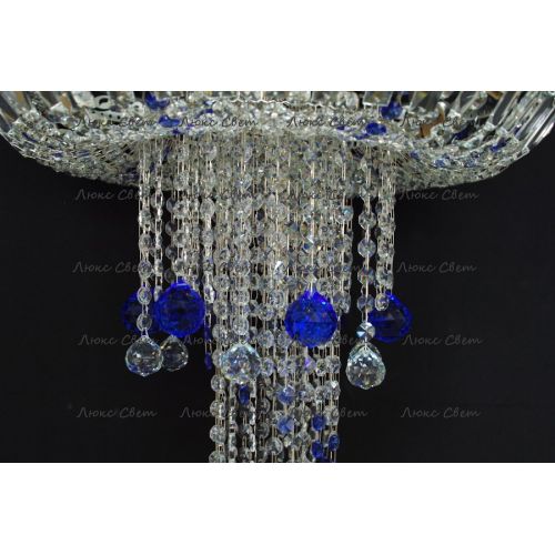 Люстра Анжелика 1 шар 40 синяя в Новокузнецке Гусь Хрустальный