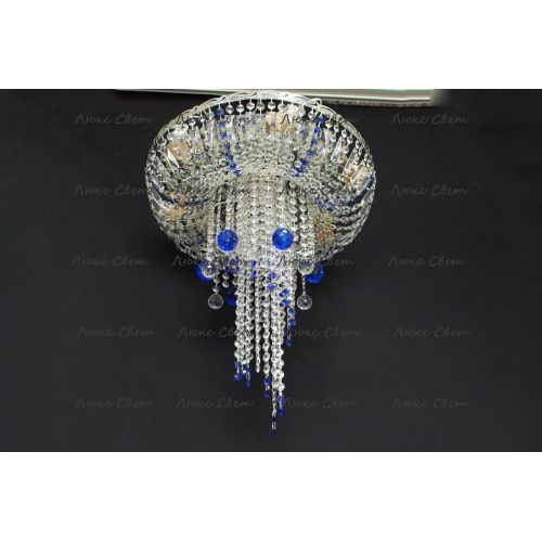 Люстра Анжелика 1 шар 40 синяя в Новокузнецке Гусь Хрустальный