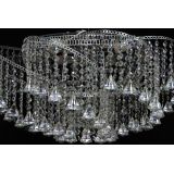 Люстра Космос конус, Диаметр 700 мм, 6 ламп, серебро, Люстры Гусь Хрустальный Люстра Космос конус, Диаметр 700 мм, 6 ламп, серебро, Люстры Гусь Хрустальный