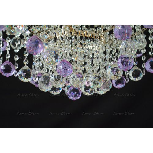 Люстра Космос шар 40 мм фиолетовая в Новокузнецке Гусь Хрустальный