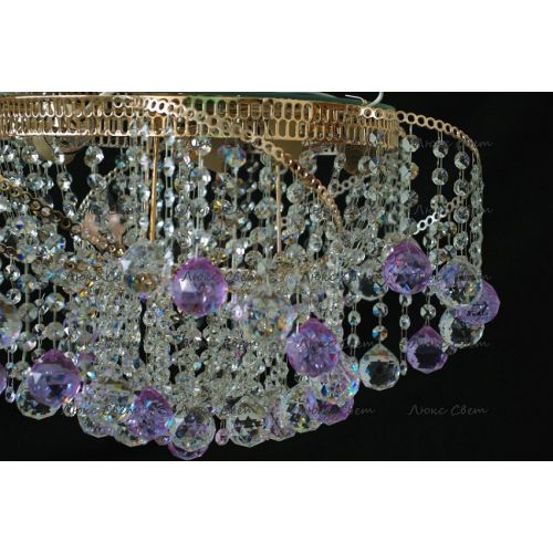Люстра Космос шар 40 мм фиолетовая в Новокузнецке Гусь Хрустальный