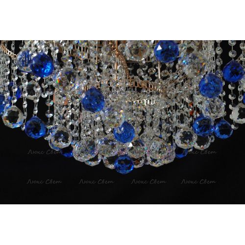 Люстра Космос шар 40 мм синяя в Новокузнецке Гусь Хрустальный
