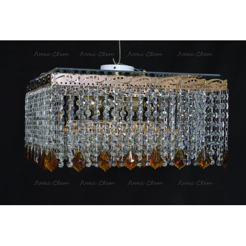 Люстра Квадрат Гамма дубик чайный  в Новокузнецке Гусь Хрустальный