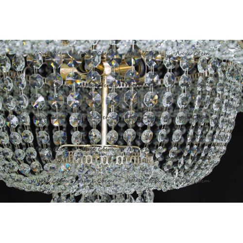 Люстра Водопад камень обтикон в Новокузнецке Гусь Хрустальный