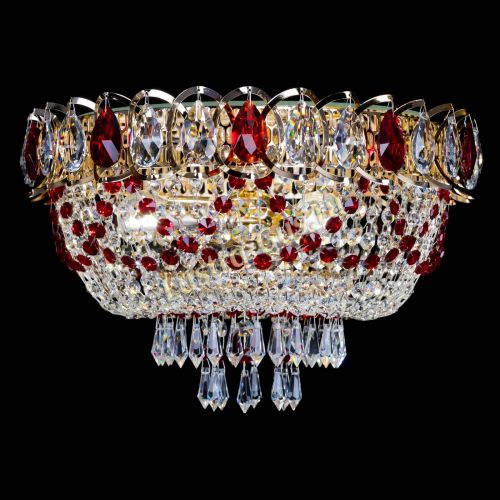 Люстра Астра Ажур красная в Новокузнецке Гусь Хрустальный